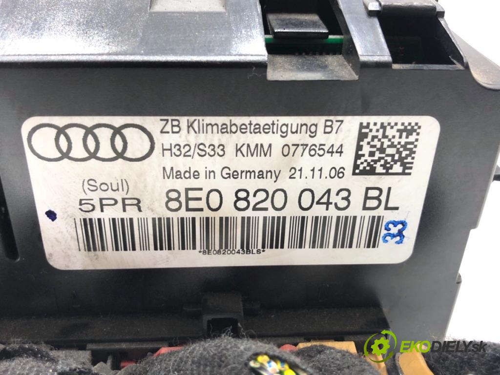AUDI A4 B7 Kombi 2006 103 kW 2.0 TDI 1968 Panel ovládania kúrenia 8E0820043BL (Prepínacie páčky pod volantom)