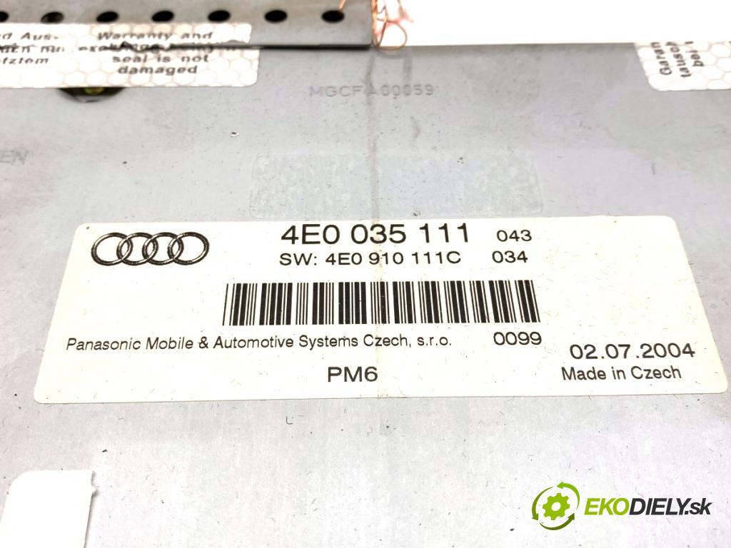 AUDI A6 C6 sedan 2004 165 kW 3.0 TDI quattro 2967 RADIO 4E0035111 (Audio zariadenie)