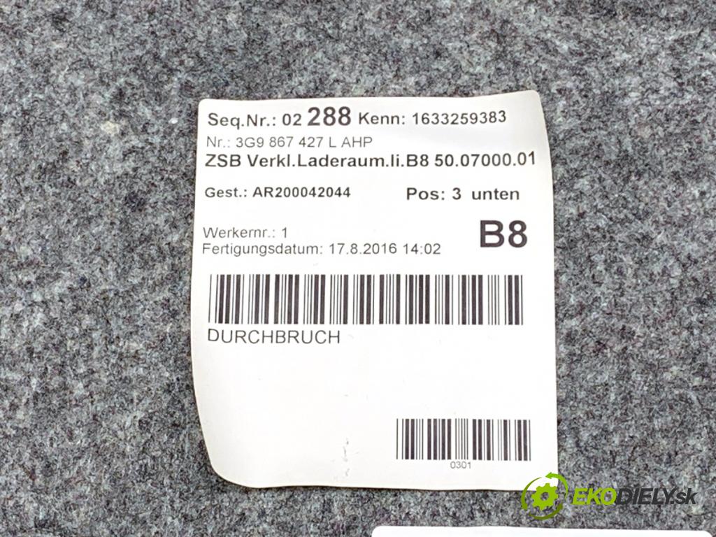 VW PASSAT B8 Kombi 2016 140 kW 2.0 TDI 1968 ča kufra levý 3G9867427L