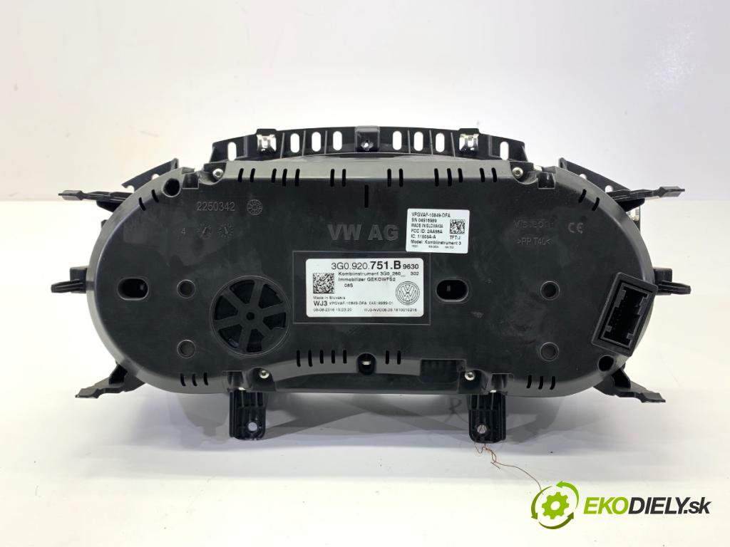 VW PASSAT B8 Kombi 2016 140 kW 2.0 TDI 1968 Prístrojovka 3G0920751B (Prístrojová doska)