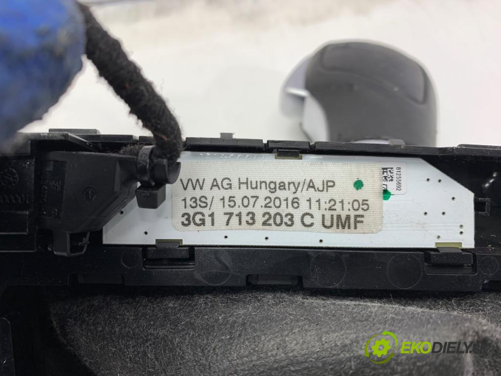 VW PASSAT B8 Kombi 2016 140 kW 2.0 TDI 1968 Kulisa 3Q1713023F (Rýchlostná páka (kulisa))