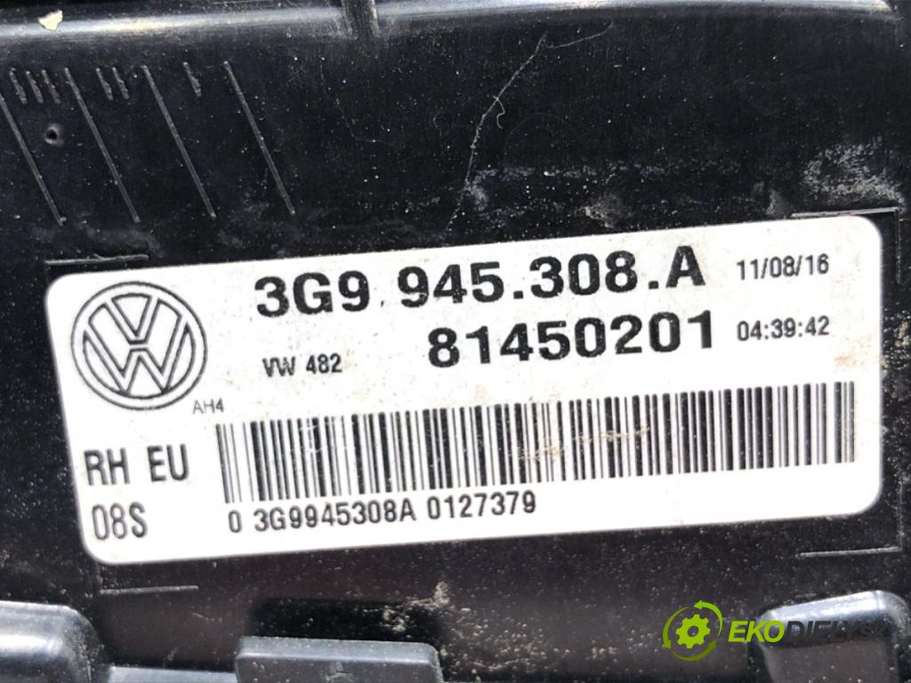 VW PASSAT B8 Kombi 2016 140 kW 2.0 TDI 1968 Svetlo zad pravá vnútorná 3G9945308A (Kľučka dverí ostatné)