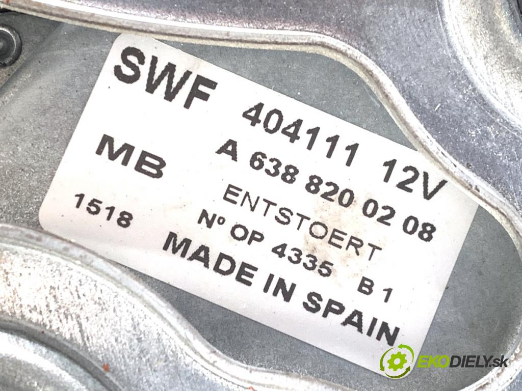MERCEDES-BENZ W639 Skrzynia 1999 72 kW 110 D 2.3 (638.074, 638.078) 2299 Motor stieračov zad A6388200208