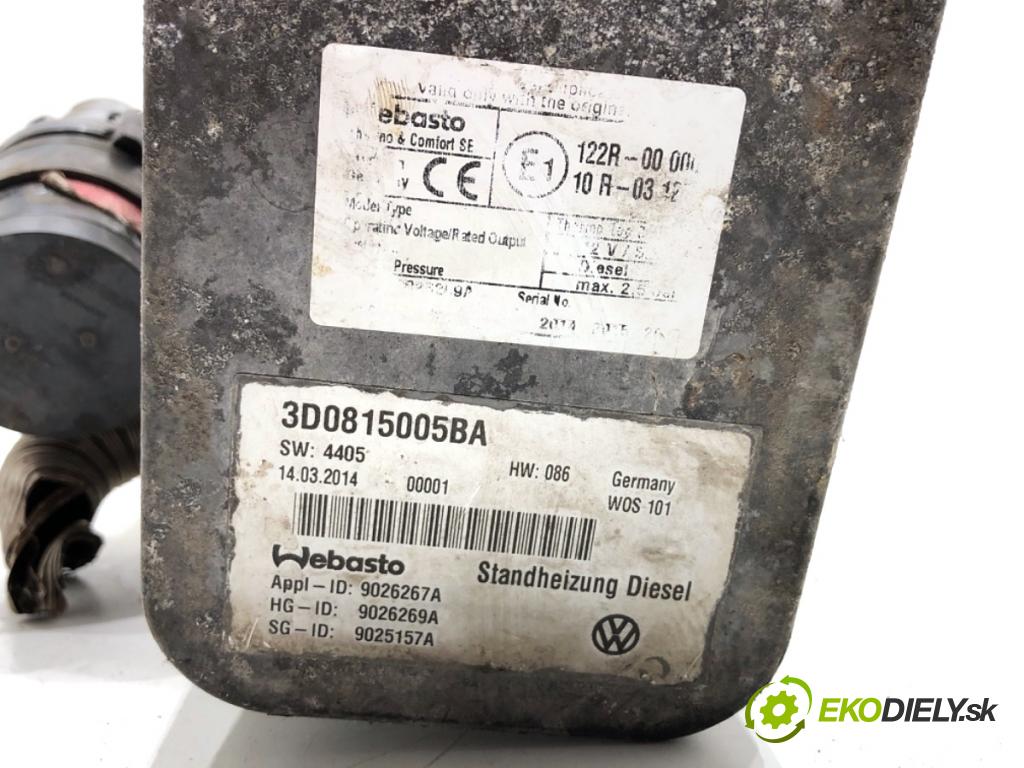 VW PHAETON sedan 2014 176 kW 3.0 V6 TDI 4motion 2967 Webasto 3D0815005BA (Webasto (nezávislé kúrenie))