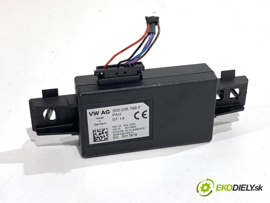 VW PHAETON sedan 2014 176 kW 3.0 V6 TDI 4motion 2967 modul BLUETOOTH 3D0035769F (Řídící jednotka ostatní)