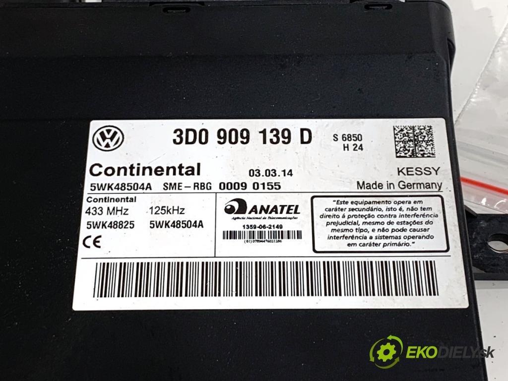 VW PHAETON sedan 2014 176 kW 3.0 V6 TDI 4motion 2967 modul KESSY 3D0909139D