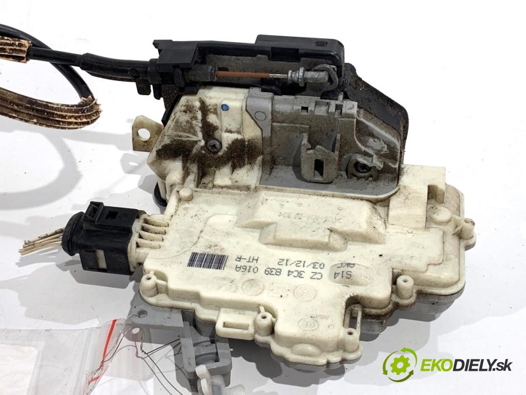 VW PASSAT B7 Kombi 2012 103 kW 2.0 TDI 1968 zámok dveře pravý zadní část 3C4839016A