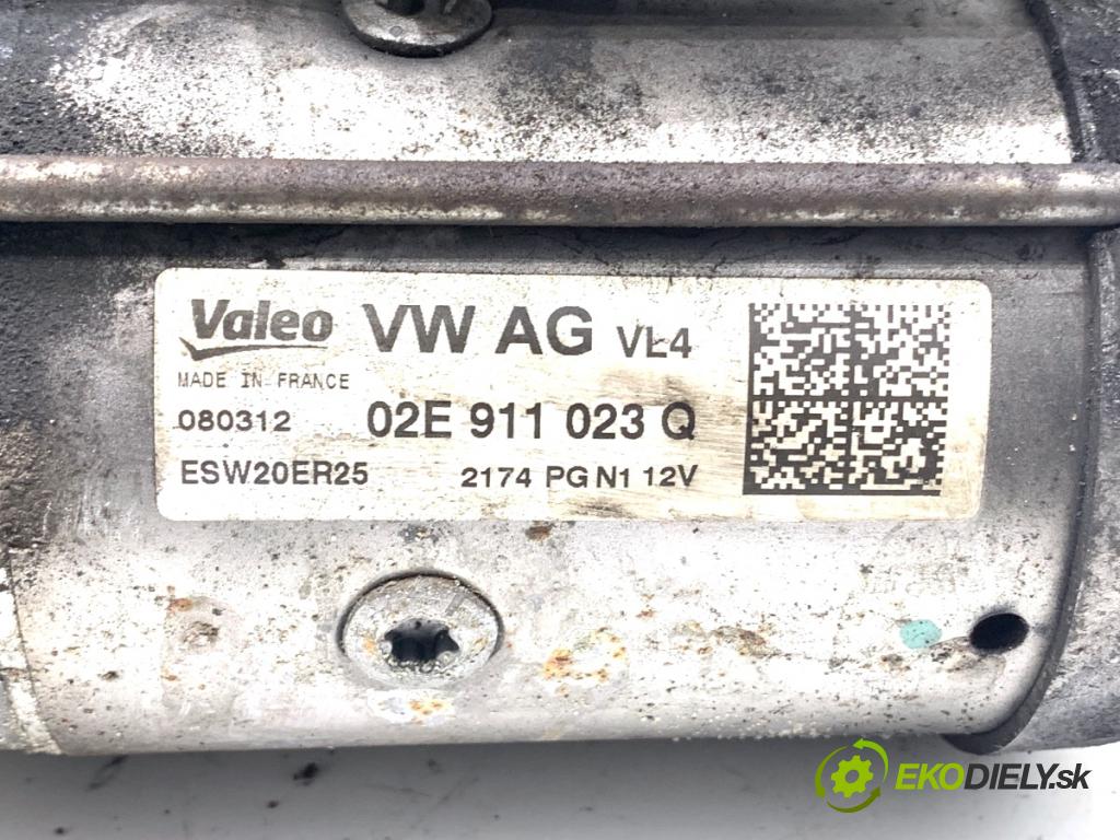 VW PASSAT B7 Kombi 2012 103 kW 2.0 TDI 1968 Štartér 02E911023Q (Štartér)