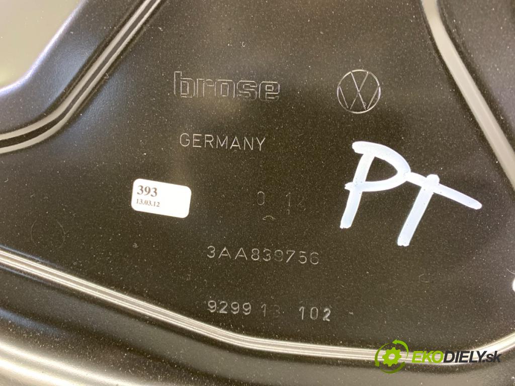VW PASSAT B7 Kombi 2012 103 kW 2.0 TDI 1968 mechanismus okna pravý zadní část 3AA839756