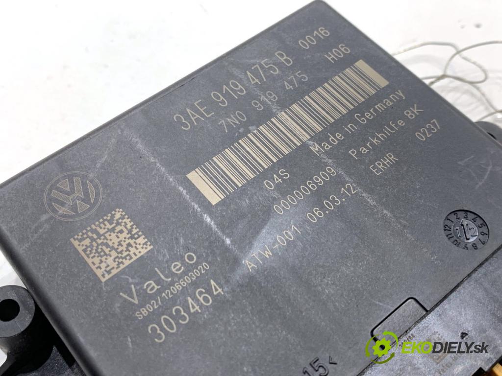 VW PASSAT B7 Kombi 2012 103 kW 2.0 TDI 1968 Modul PDC 3AE919475B (Riadiaca jednotka ostatné)