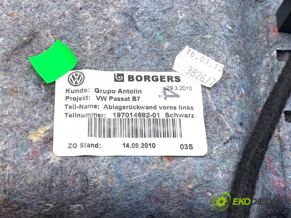 VW PASSAT B7 Kombi 2012 103 kW 2.0 TDI 1968 ča dveře levý přední část
