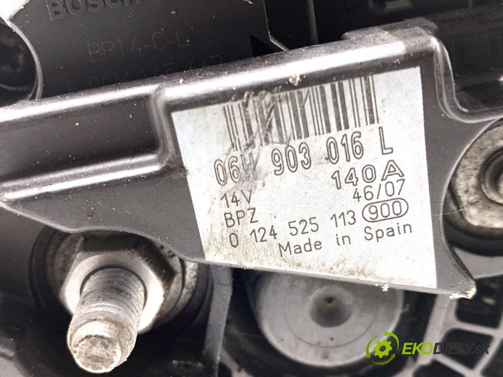 AUDI A4 B8 sedan 2008 118 kW 1.8 TFSI 1798 Alternátor 06H903016L (Alternátor)
