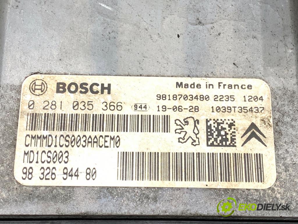 PEUGEOT 508 SW II Kombi 2019 96 kW 1.5 BlueHDi 130 1499 riadiaca jednotka Motor 0281035366 (Riadiaca jednotka)