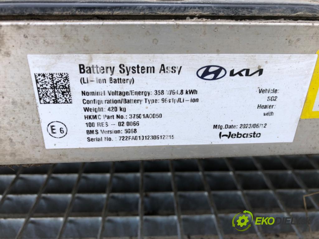 KIA NIRO II (SG2) 2023 150 kW EV (n/d ccm / 150 kW / 204 KM) 0 BATERIA HYBRYDA 37501AO050