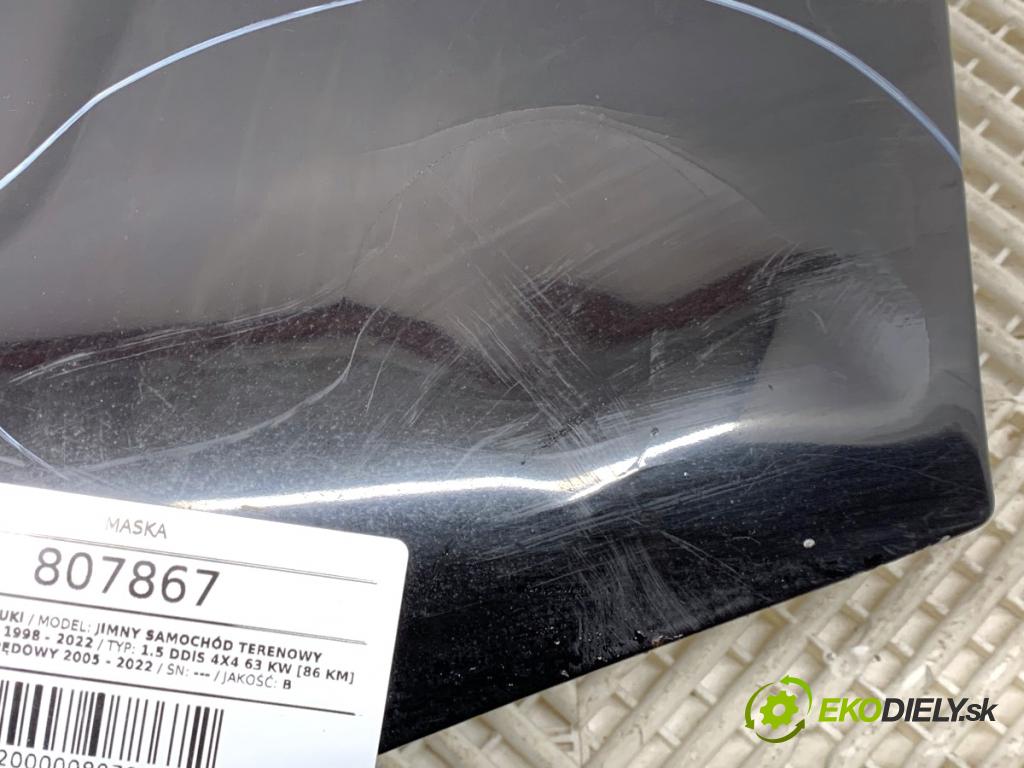 SUZUKI JIMNY III samochód terenowy zamknięty 2009 63 kW 1.5 DDiS 4x4 1461 kapota  (Kapota)