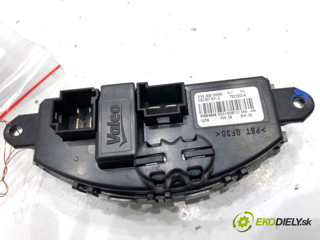 VW T-ROC SUV 2019 110 kW 1.5 TSI 1495 odpor rezistor topení vzduchu 5Q0907521C (Odpor topení)