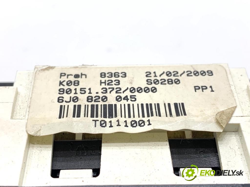 SEAT IBIZA IV liftback 2009 63 kW 1.4 1390 Panel ovládaní topení 6J0820045 (Páčky pod volantem)