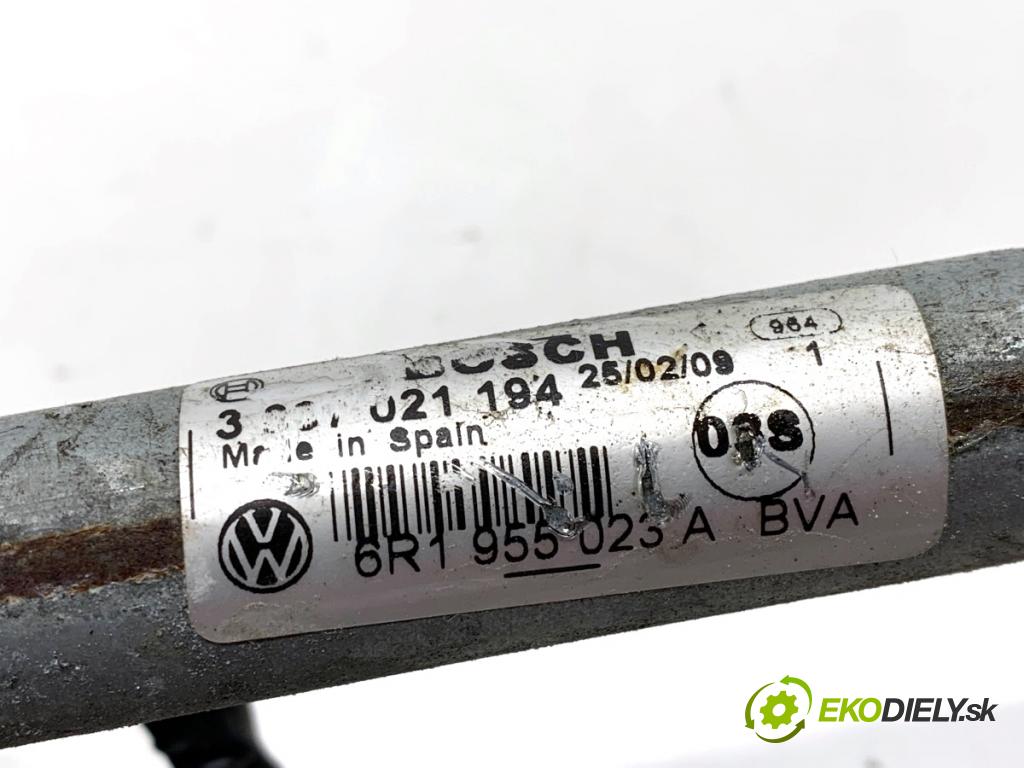 SEAT IBIZA IV liftback 2009 63 kW 1.4 1390 Mechanizmus stieračov predný 6R1955023A (Motorček stieračov predný)