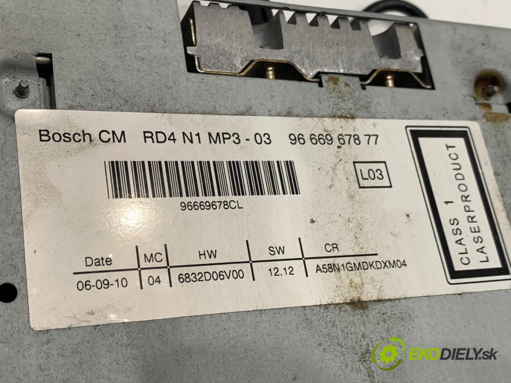 CITROEN C3 PICASSO nadwozie wielkoprzestrzenne (MPV) 2010 88 kW 1.6 VTi 120 1598 RADIO 9666967877 (Audio zařízení)