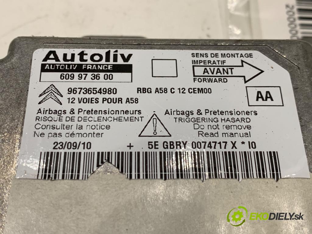 CITROEN C3 PICASSO nadwozie wielkoprzestrzenne (MPV) 2010 88 kW 1.6 VTi 120 1598 senzor airbag 9673654980 (Snímač)