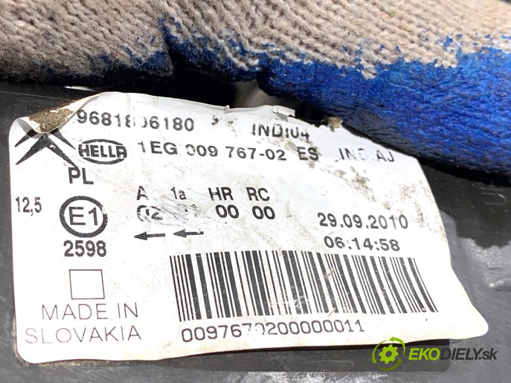 CITROEN C3 PICASSO nadwozie wielkoprzestrzenne (MPV) 2010 88 kW 1.6 VTi 120 1598 světlomet pravý přední část 9681806180