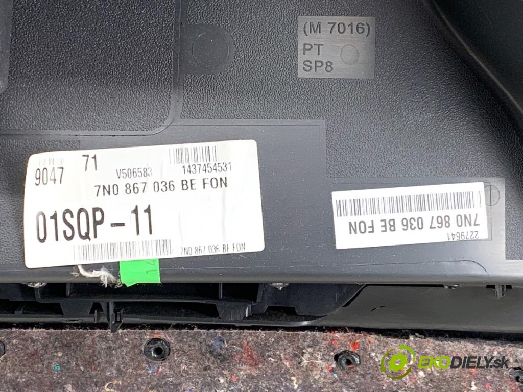 SEAT ALHAMBRA II nadwozie wielkoprzestrzenne (MPV) 2014 103 kW 2.0 TDI 1968 ča kufra pravý 7N0867036BE