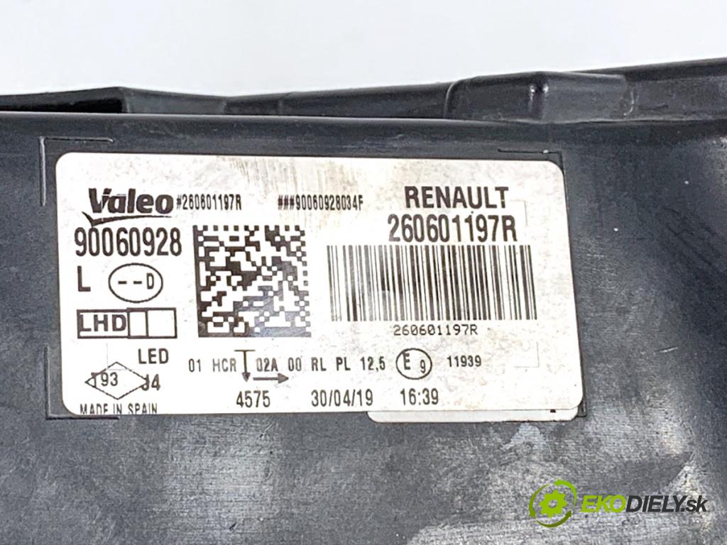 RENAULT MEGANE IV liftback 2019 85 kW 1.5 Blue dCi 115 (B9A6) 1461 Svetlomet ľavy predný LED 260601197R