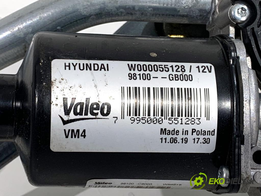 HYUNDAI i20 II liftback 2019 62 kW 1.2 1248 mechanismus stěračů přední část 98100-GB000 (Motorek stěračů přední)