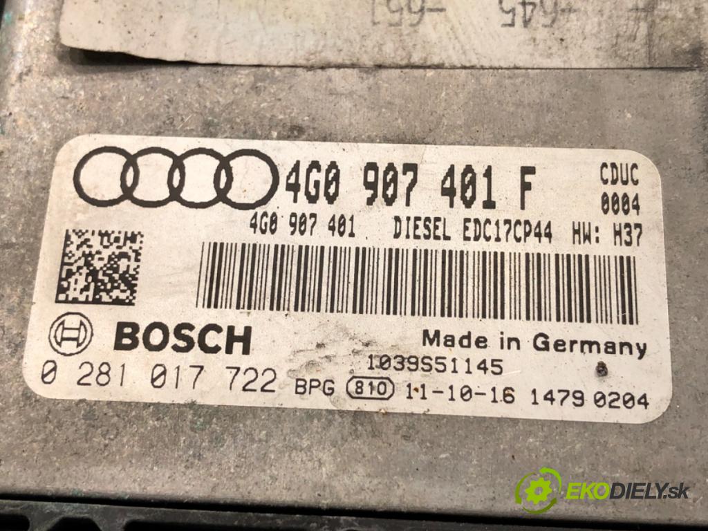 AUDI A6 C7 sedan 2011 180 kW 3.0 TDI quattro 2967 riadiaca jednotka Motor 4G0907401F 0281017722 (Riadiaca jednotka)