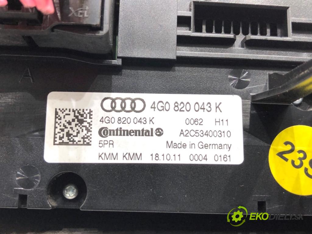 AUDI A6 C7 sedan 2011 180 kW 3.0 TDI quattro 2967 Panel ovládania kúrenia 4G0820043K (Prepínacie páčky pod volantom)