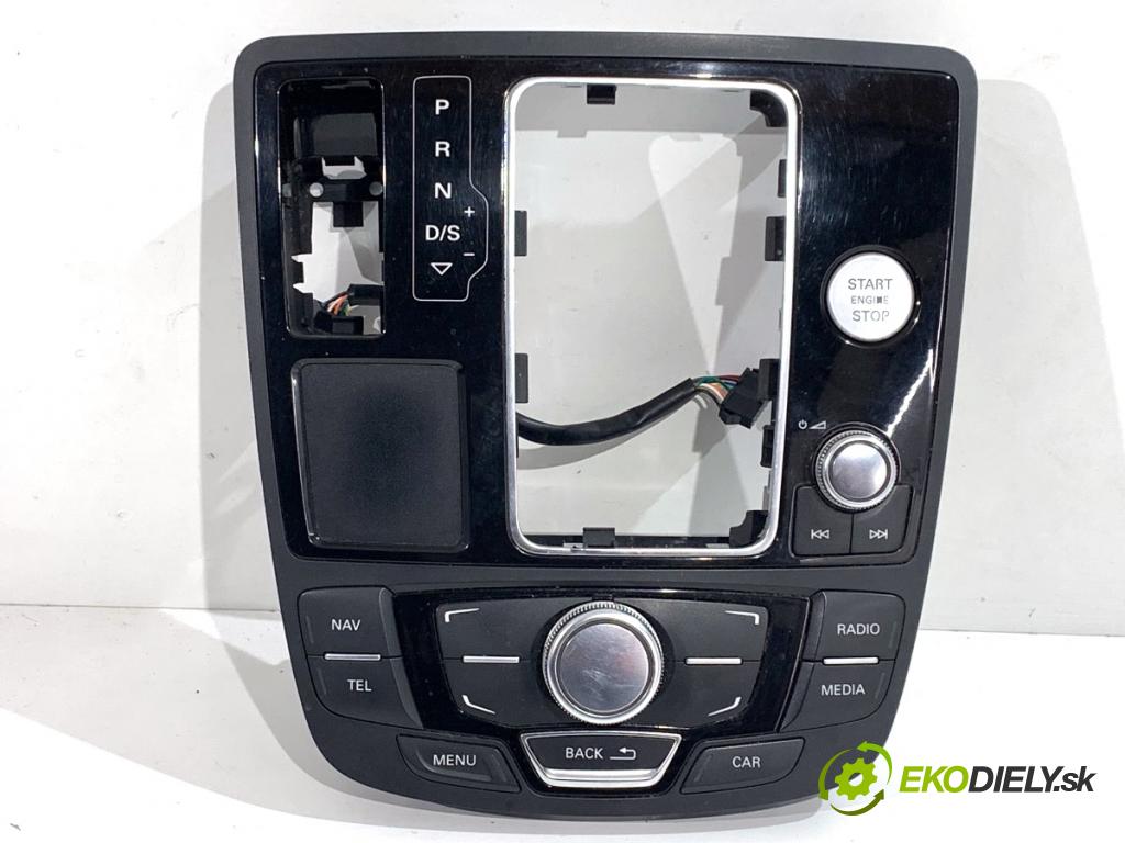 AUDI A6 C7 sedan 2011 180 kW 3.0 TDI quattro 2967 Panel ovládania radia 4G1919610A (Prepínacie páčky pod volantom)