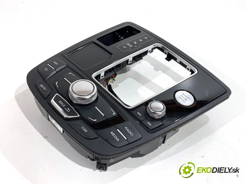 AUDI A6 C7 sedan 2011 180 kW 3.0 TDI quattro 2967 Panel ovládania radia 4G1919610A (Prepínacie páčky pod volantom)