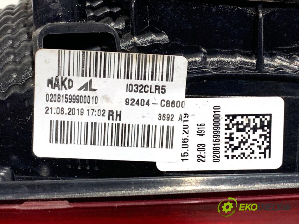 HYUNDAI i20 II liftback 2019 62 kW 1.2 1248 Svetlo zad pravá vnútorná 92404-C8600 (Kľučka dverí ostatné)