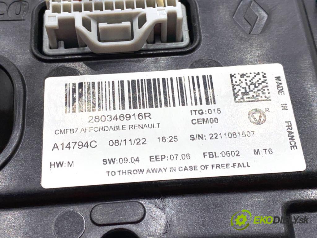 RENAULT CLIO V liftback 2022 69 kW 1.6 E-TECH 145 (B7MU) 1598 Dislpej 280346916R (Prístrojová doska)