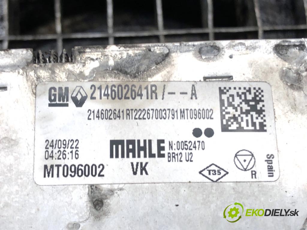 RENAULT CLIO V liftback 2022 69 kW 1.6 E-TECH 145 (B7MU) 1598 intercooler 214602641R (Intercooler (chladič stlačeného vzduchu))