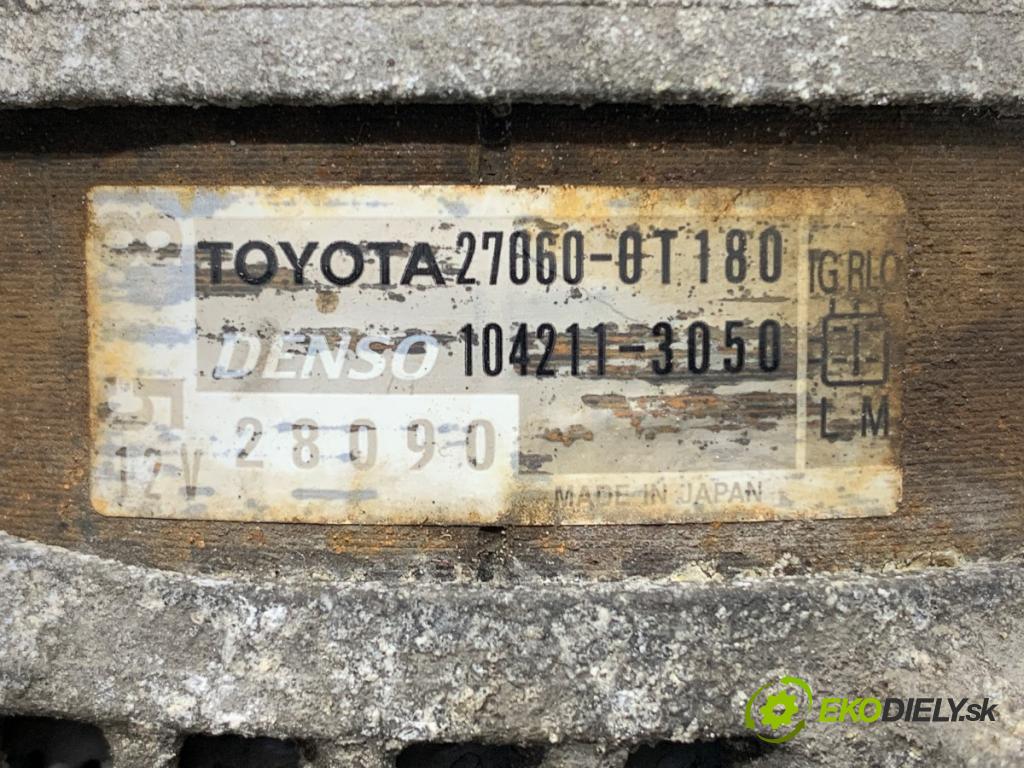 TOYOTA AVENSIS T27 sedan 2012 108 kW 1.8 (ZRT271_) 1798 Alternátor 27060-0T180 (Alternátor)
