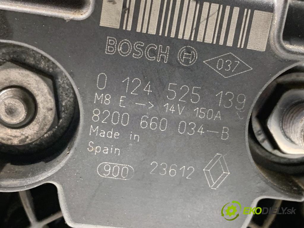 RENAULT SCENIC III nadwozie wielkoprzestrzenne (MPV) 2012 81 kW 1.6 16V (JZ0U, JZ1B) 1598 Alternátor 0124525139 (Alternátor)