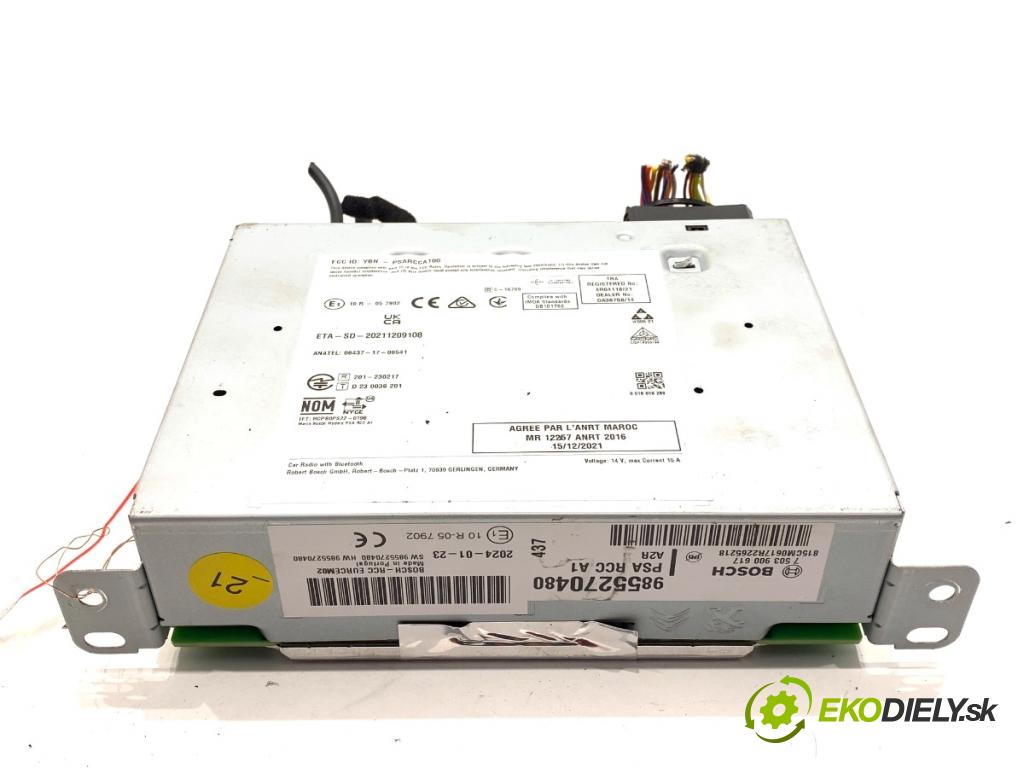 TOYOTA PROACE nadwozie wielkoprzestrzenne (MPV) 2024 96 kW 1.5 D-4D 130 (BKYMA) 1499 RADIO 9855270480 (Audio zariadenie)