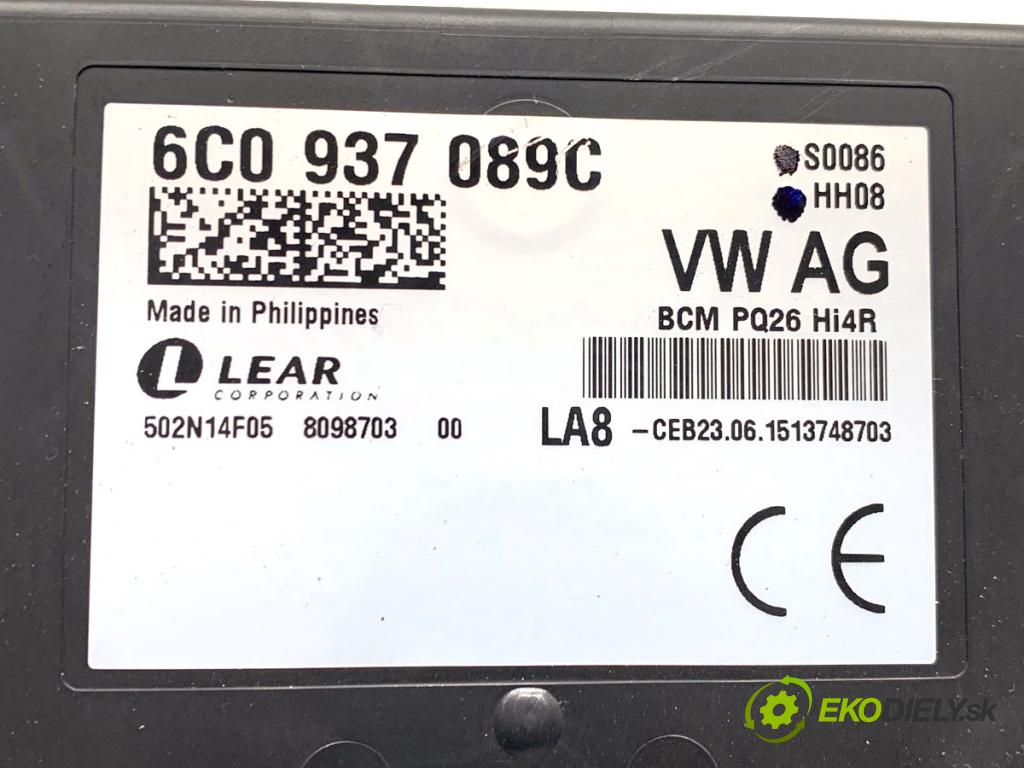 VW POLO V liftback 2017 66 kW 1.2 TSI 16V 1197 Modul BCM 6C0937089C (Riadiaca jednotka ostatné)