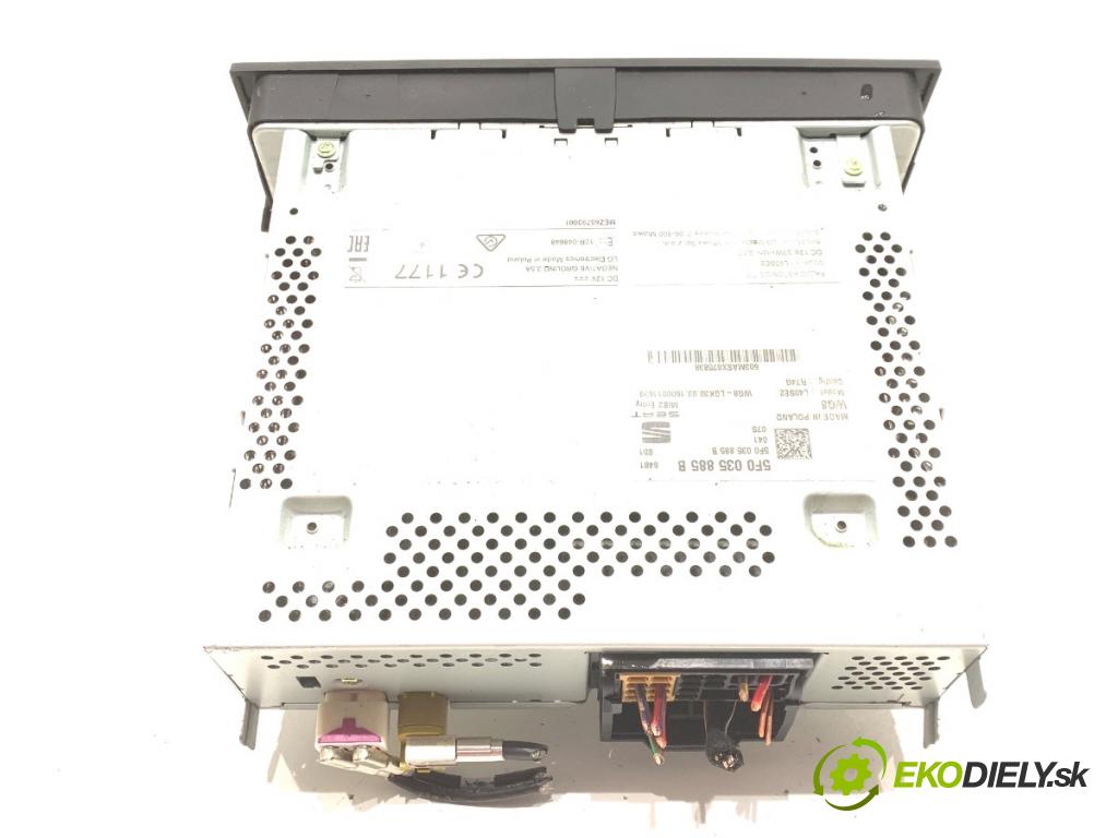 SEAT TOLEDO IV liftback 2016 66 kW 1.2 TSI 1197 RADIO 5F0035885B (Audio zariadenie)