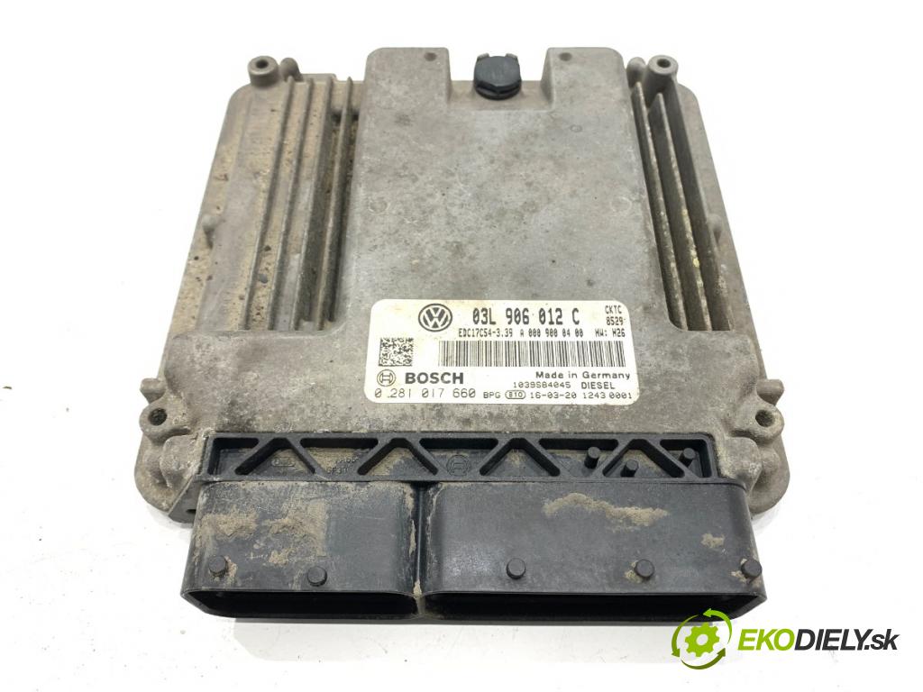 VW CARFTER 30 35 Autobus 2016 100 kW 2.0 TDI 1968 řídící jednotka motora 03L906012C (Řídicí jednotka)