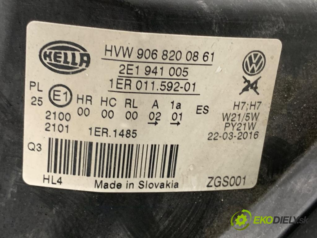 VW CARFTER 30 35 Autobus 2016 100 kW 2.0 TDI 1968 Svetlomet pravy predný 2E1941005