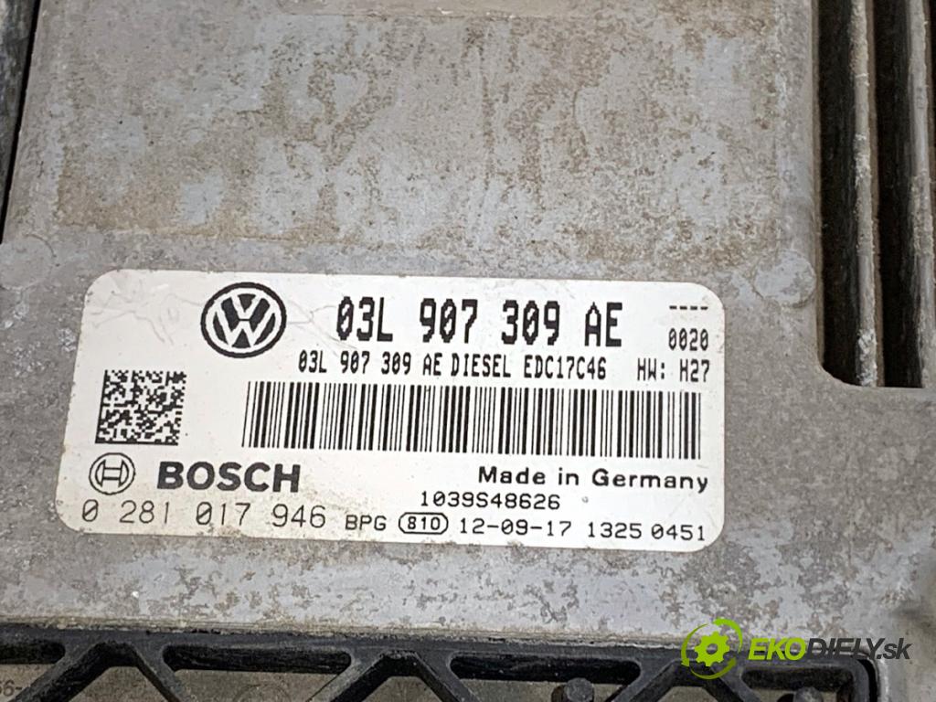 VW CC B7 coupe 2012 103 kW 2.0 TDI 1968 riadiaca jednotka Motor 03L907309AE (Riadiaca jednotka)