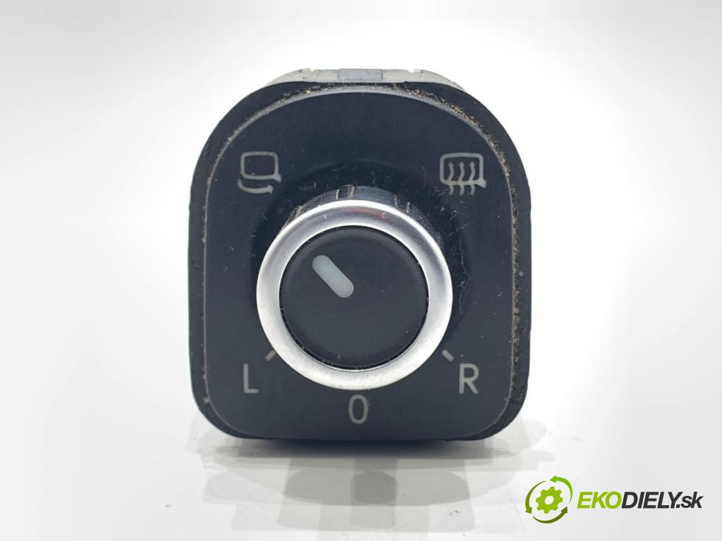 VW CC B7 coupe 2012 103 kW 2.0 TDI 1968 Prepínač nastavenia spätných zrkadiel 5K0959565 (Prepínacie páčky pod volantom)