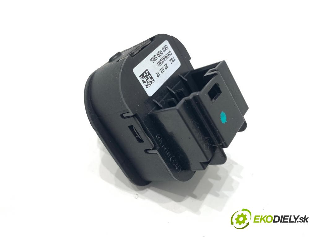 VW CC B7 coupe 2012 103 kW 2.0 TDI 1968 Prepínač nastavenia spätných zrkadiel 5K0959565 (Prepínacie páčky pod volantom)