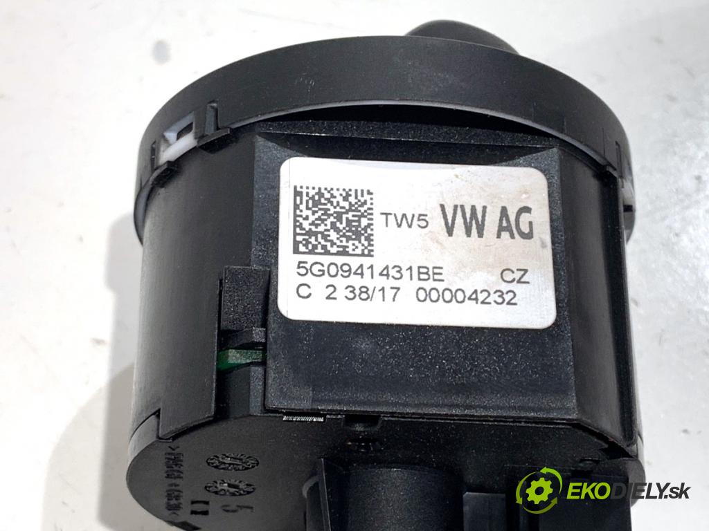 VW TOURAN nadwozie wielkoprzestrzenne (MPV) 2017 132 kW 1.8 TSI 1798 Spínač svetiel 5G0941431BE