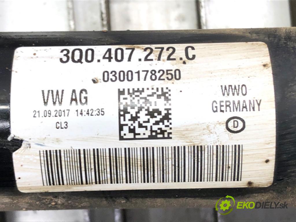 VW TOURAN nadwozie wielkoprzestrzenne (MPV) 2017 132 kW 1.8 TSI 1798 poloos pravý přední část 3Q0407272C
