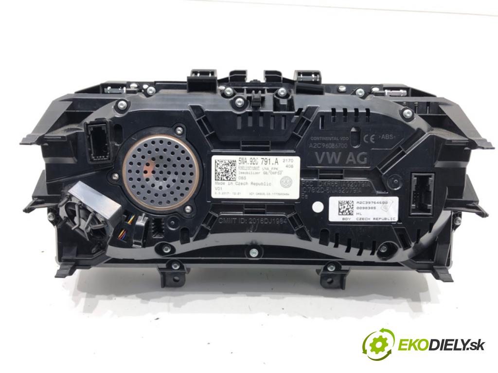VW TIGUAN SUV 2017 110 kW 2.0 TDI 4motion 1968 Prístrojovka 5NA920791A (Prístrojová doska)