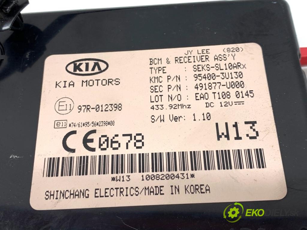 KIA SPORTAGE III SUV 2010 85 kW 1.7 CRDi 1685 Modul BCM 95400-3U130 (Riadiaca jednotka ostatné)