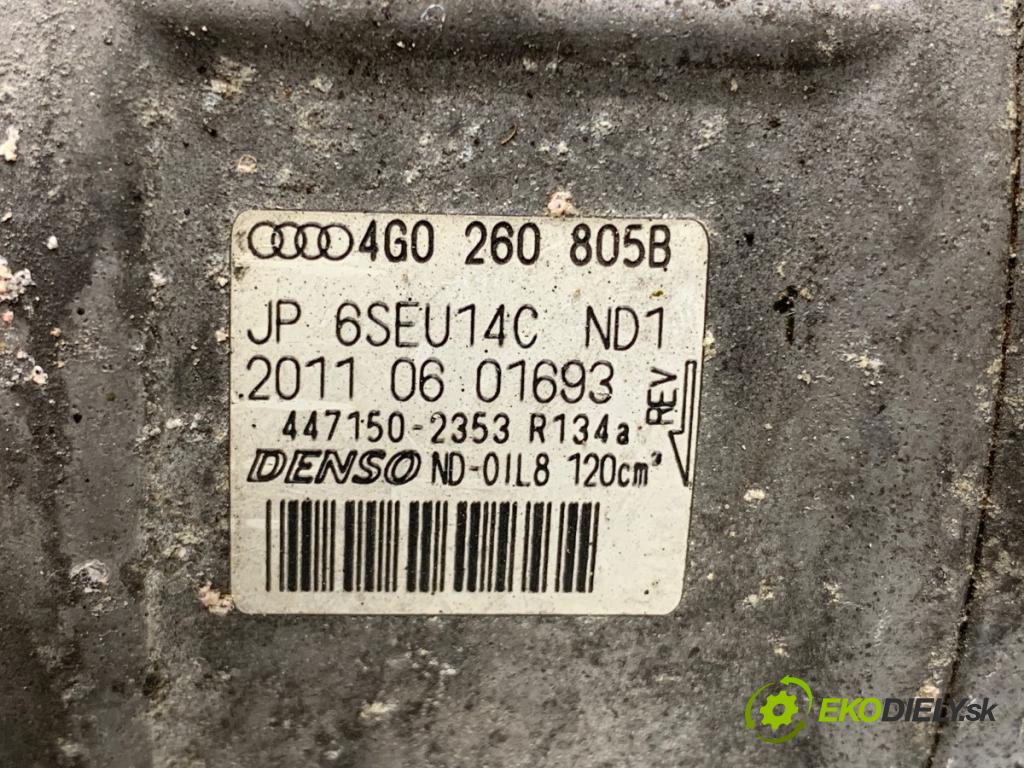 AUDI A6 C7 sedan 2011 180 kW 3.0 TDI quattro 2967 Kompresor klimatizácie 4G0260805B (Kompresor klimatizácie)